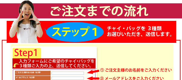 チャイ・バッグご注文までの流れ